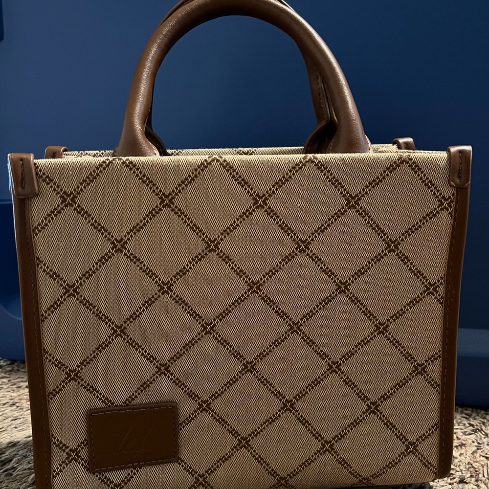 Elegant Brown and Tan Purse, NWOT